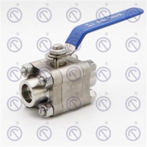 Three piece forged steel ball valve